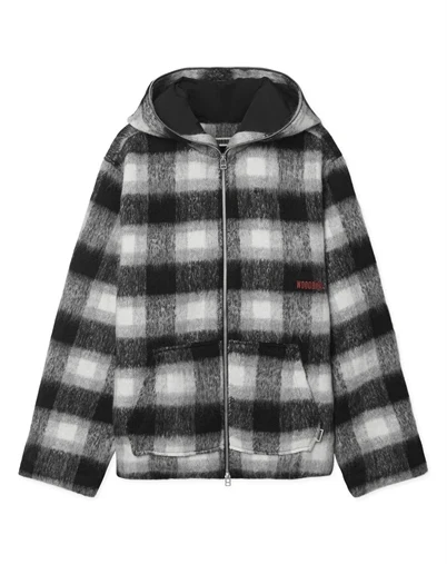 Woodbird - WBSheng Zip Hoodie Jakke - Grey Black